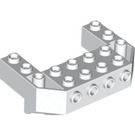 LEGO Weiß Zug Vorderseite Keil 4 x 6 x 1.7 Invertiert mit Bolzen auf Vorderseite Seite (87619)