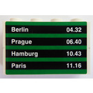 LEGO White Train Schedule Berlin Prague Hamburg Paris Stickered Assembly