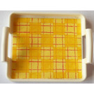 LEGO Weiß Tray mit Gelb Tuch Aufkleber (6944)
