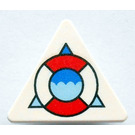 LEGO blanc Triangulaire Sign avec Life Buoy avec clip fendu (30259)