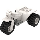 LEGO White Tricycle with Dark Gray Chassis and White Wheels