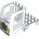 LEGO Weiß Truck cab 4 x 8 mit Recycling Logo (77936)