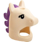 LEGO White Unicorn Costume Head Cover with Medium Lavender Mane (18998)