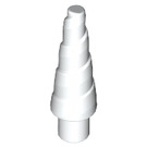 LEGO White Unicorn Horn with Spiral (34078 / 89522)