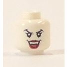 LEGO White Vampire Bassist Head (Safety Stud) (3626)