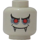 LEGO White Vampire Head (Safety Stud) (3626)