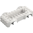 LEGO White Vehicle Base with Medium Stone Gray Wheel Holders (1813 / 12622)