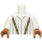 LEGO Vit Vitruvius Kropp Robe med Lång Gold Halsband Mönster (973)