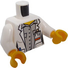 LEGO blanc Volcano Photographer Minifig Torse (973 / 76382)