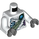 LEGO Blanco Voom Voom con Heavy Armadura Minifigura Torso (973 / 76382)