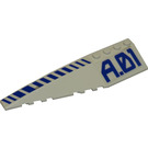 LEGO White Wedge 12 x 3 x 1 Double Rounded Left with 'A.01' Sticker (42061)