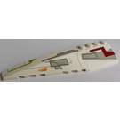 LEGO Bílá Klín 12 x 3 x 1 Dvojité Zaoblený Levý s Jedi Starfighter (42061 / 42467)