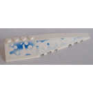 LEGO White Wedge 12 x 3 x 1 Double Rounded Right with Snow and Ice Sticker (42060)