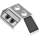 LEGO Weiß Keil 2 x 4 Verdreifachen mit Shu Todoroki Augen und Dark Bluish Grau Panels (47759 / 95782)
