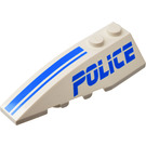 LEGO White Wedge 2 x 6 Double Left with "POLICE" (41748 / 48134)