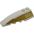 LEGO White Wedge 2 x 6 Double Left with 'SATELLITE DRONE XR-9' Sticker (41748)