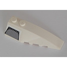 LEGO White Wedge 2 x 6 Double Right with Air Vent Sticker (41747)