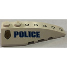 LEGO White Wedge 2 x 6 Double Right with "Police" (41747 / 46101)