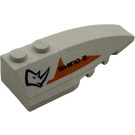 LEGO White Wedge 2 x 6 Double Right with 'RHINO 2' Sticker (41747)