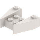 LEGO White Wedge 3 x 4 without Stud Notches (2399)