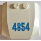 LEGO blanc Coin 4 x 4 Incurvé avec Number 4854 Autocollant (45677)
