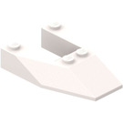 LEGO White Wedge 6 x 4 Cutout without Stud Notches (6153)