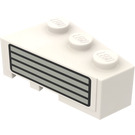 LEGO White Wedge Brick 3 x 2 Right with Ventilation Slots Sticker (6564)