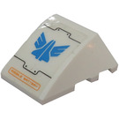 LEGO White Wedge Curved 3 x 4 Triple with Galaxy Squad Logo and 'MISSLE BATTERY' Sticker (64225)