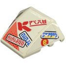 LEGO White Wedge Curved 3 x 4 Triple with ‘Ninjago’ and ‘Dragon’ Sticker (64225)