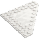 LEGO White Wedge Plate 10 x 10 without Corner without Studs in Center (92584)