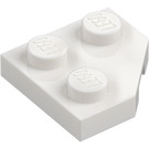 LEGO hvid Kile Plade 2 x 2 Cut Hjørne (26601)