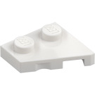 LEGO Hvit Kile Plate 2 x 2 Vinge Venstre (24299)