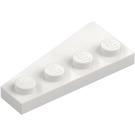 LEGO Blanc Pièce de monnaie assiette 2 x 4 Aile Droite (41769)