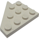 LEGO Hvit Kile Plate 4 x 4 Vinge Høyre (3935)