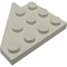 LEGO Wit Wig Plaat 4 x 4 Vleugel Rechtsaf (3935)