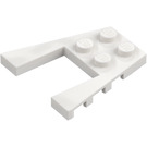 LEGO Wit Wig Plaat 4 x 4 met 2 x 2 Uitsparing (41822 / 43719)