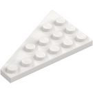 LEGO Vit Kil Platta 4 x 6 Vinge Höger (48205)