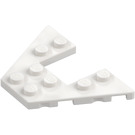 LEGO hvid Kile Plade 4 x 6 med 2 x 2 Skåret ud (29172 / 47407)