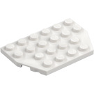 LEGO Hvit Kile Plate 4 x 6 uten Hjørner (32059 / 88165)