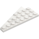 LEGO hvid Kile Plade 4 x 8 Vinge Højre med underside Knops Notch (3934 / 45175)