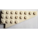 LEGO Weiß Keil Platte 4 x 8 Flügel Recht ohne Bolzenkerbe