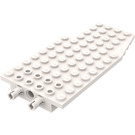 LEGO Wit Wig Plaat 6 x 12 x 1 met 2 Rotatable Pins