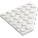 LEGO Biały Klin Talerz 6 x 6 Narożnik (6106)