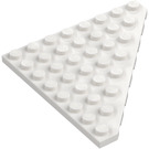 LEGO Wit Wig Plaat 8 x 8 Hoek (30504)