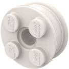 LEGO White Wheel Rim 10 x 17.4 with 4 Studs and Technic Peghole (6248)