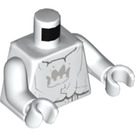 LEGO Blanco Blanco Stone Estatua Minifigura Torso (973 / 76382)