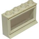 LEGO Wit Venster 1 x 4 x 2 Classic met Fixed Glas en lange dorpel