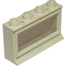 LEGO Wit Venster 1 x 4 x 2 Classic met Fixed Glas en Lange dorpel