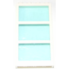 LEGO White Window 1 x 4 x 6 with 3 Panes and Transparent Light Blue Fixed Glass (6160 / 75336)