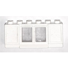 LEGO White Window 1 x 6 x 2 with Shutters with Fixed Glass